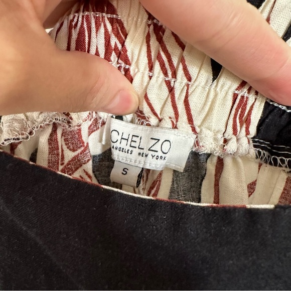 Rachel Zoe Floral Linen Blend – Size Small Wide-Leg Pants - Black&White - Picture 2 of 6